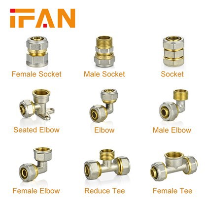 Högtrycks ISO15875 PEX kompressionskoppling